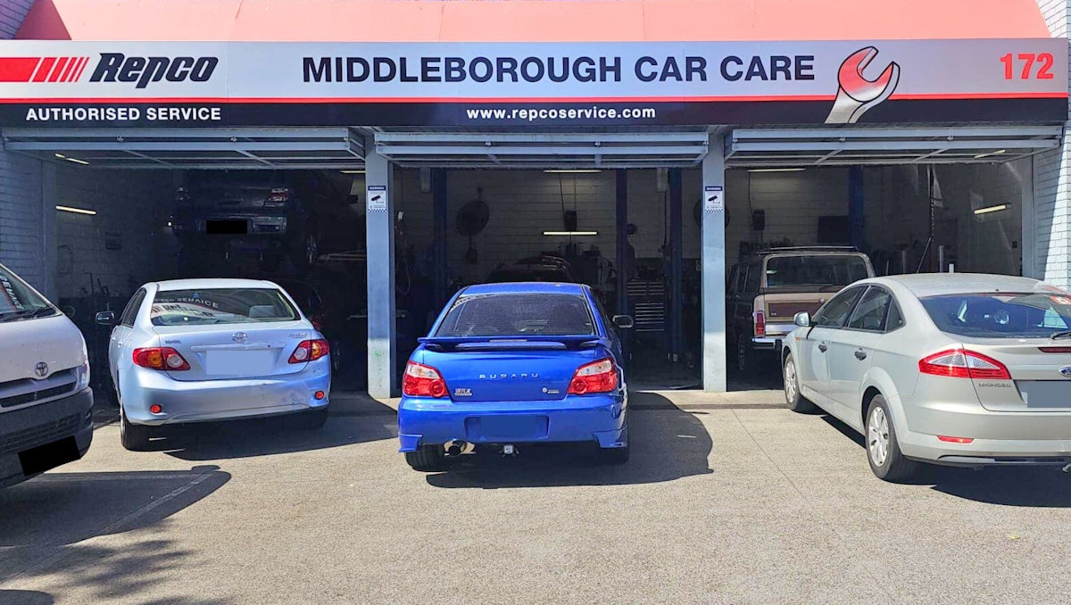 Workshop Exterior of Middleborough Car Care in Blackburn South